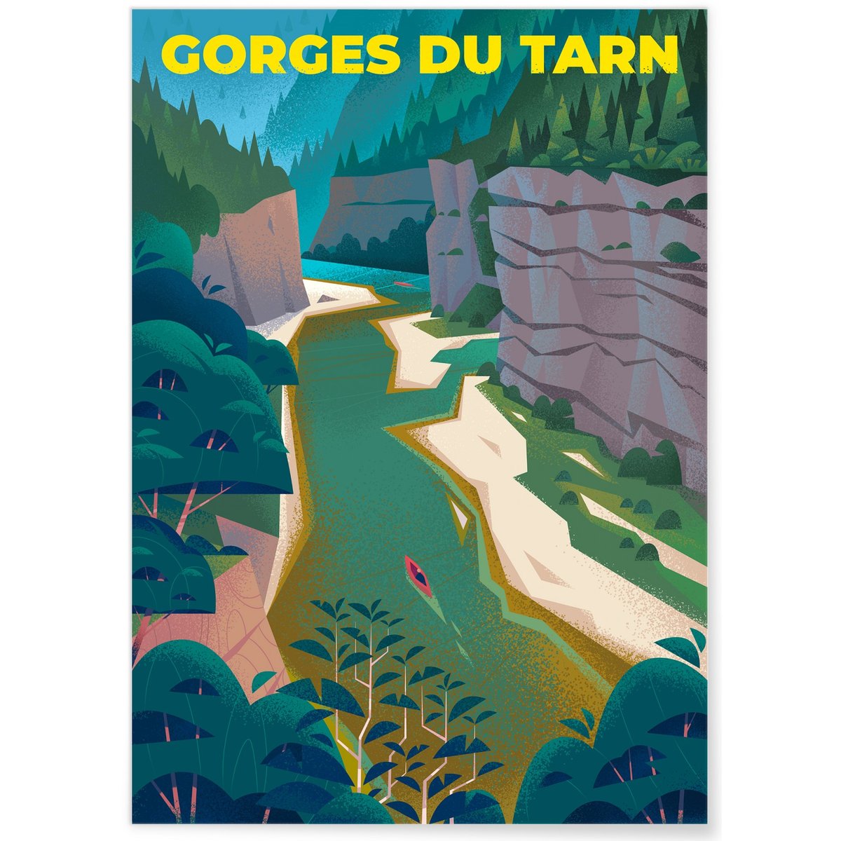Affiche Gorges du Tarn blanc, L'AFFICHERIE