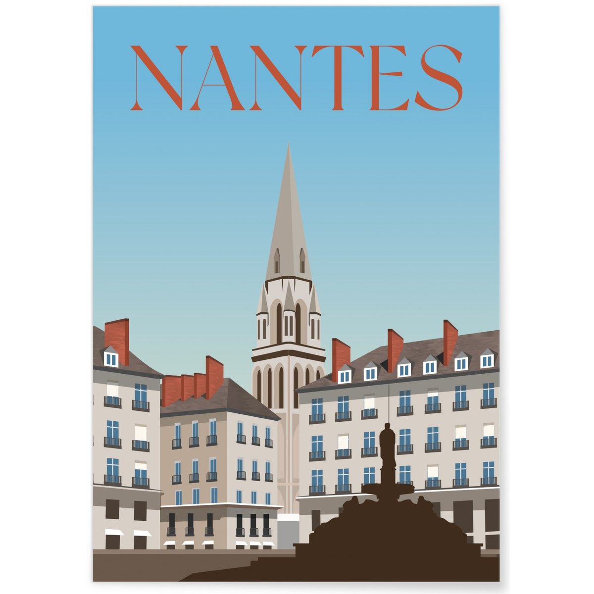 Affiche ville Nantes 2 blanc, L'AFFICHERIE