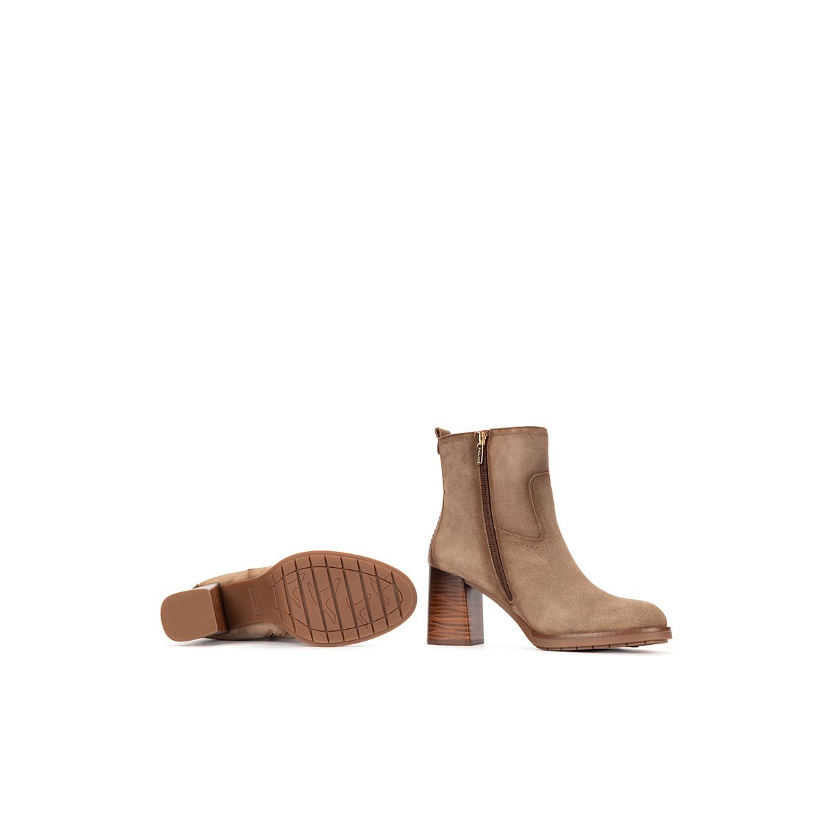 Bottines à talon cuir Palencia taupe, PIKOLINOS