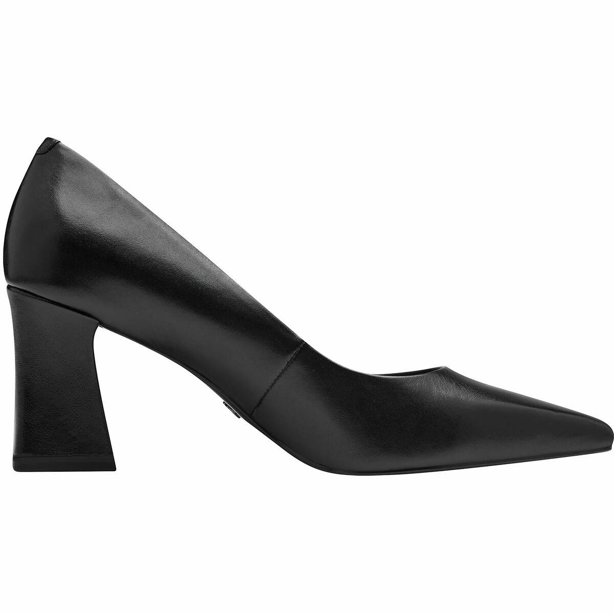 Pointed leather heels black, TAMARIS