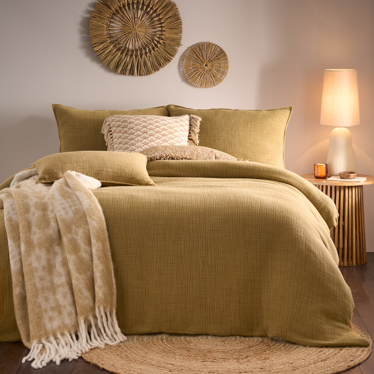 Ribble Acid Washed Duvet Cover and Pillowcase Set honey, YARD