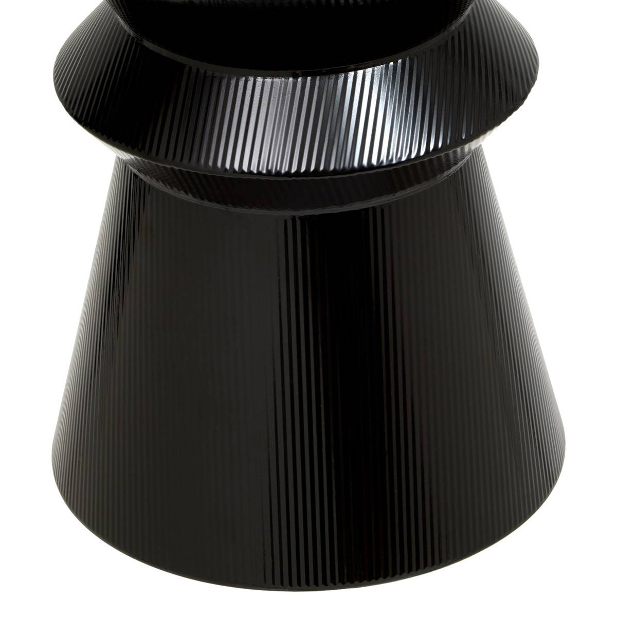 Table d'appoint ronde en acier MAYA noir, ATMOSPHERA