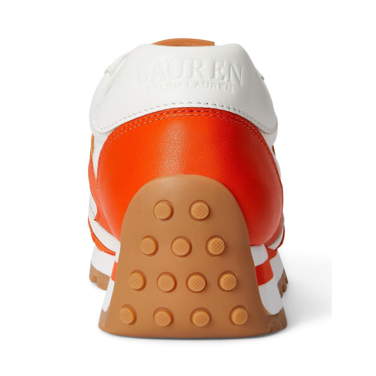 Baskets en cuir Dani blanc/orange, LAUREN RALPH LAUREN