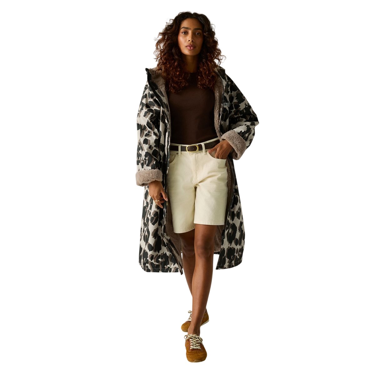 Peignoir à langer imperméable motif/style imprimé léopard multicolore, REGATTA