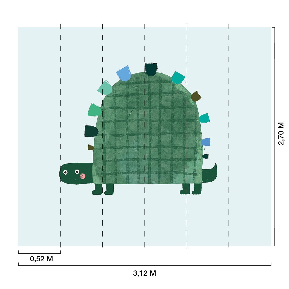 Papier peint enfant tortue alligator intissé, HEXOA