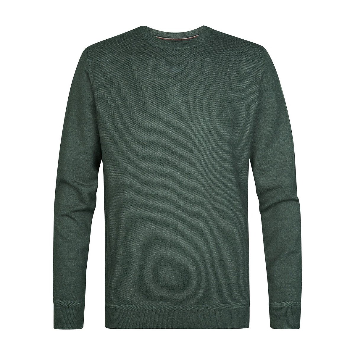 Pull col rond en fine maille vert foncé, PETROL INDUSTRIES