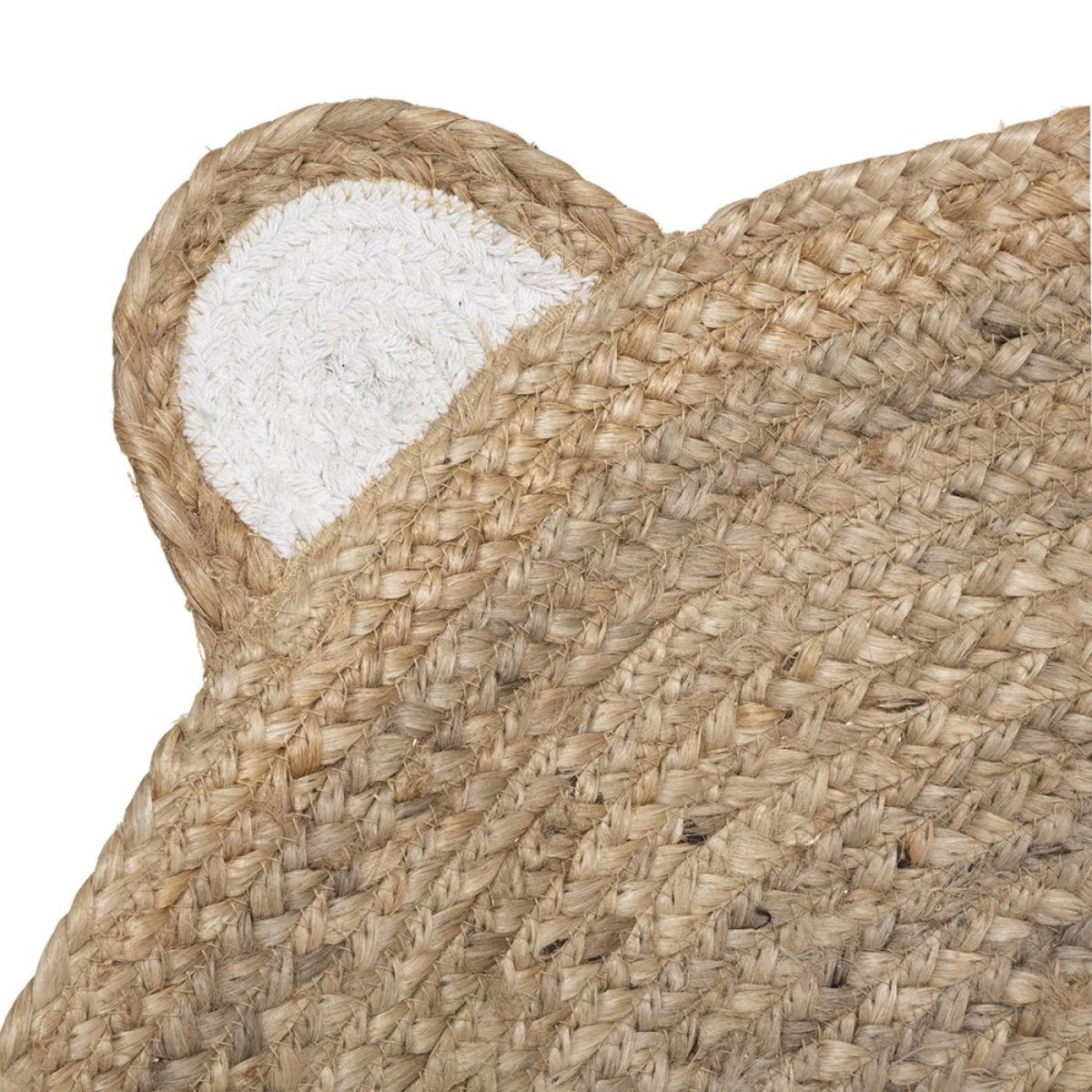 Tapis rond jute ourson D100 beige, ATMOSPHERA