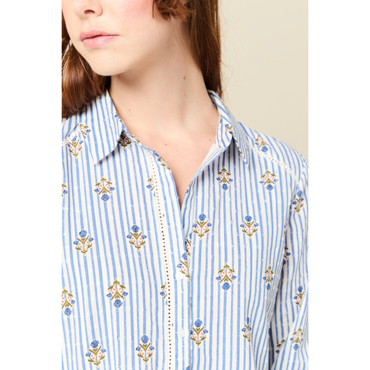 Chemise manches longues bleu ciel, BONOBO