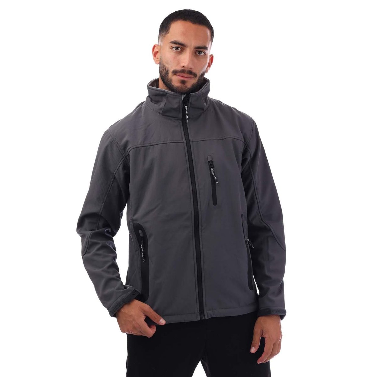 Veste softshell imperméable à capuche gris, TRESPASS
