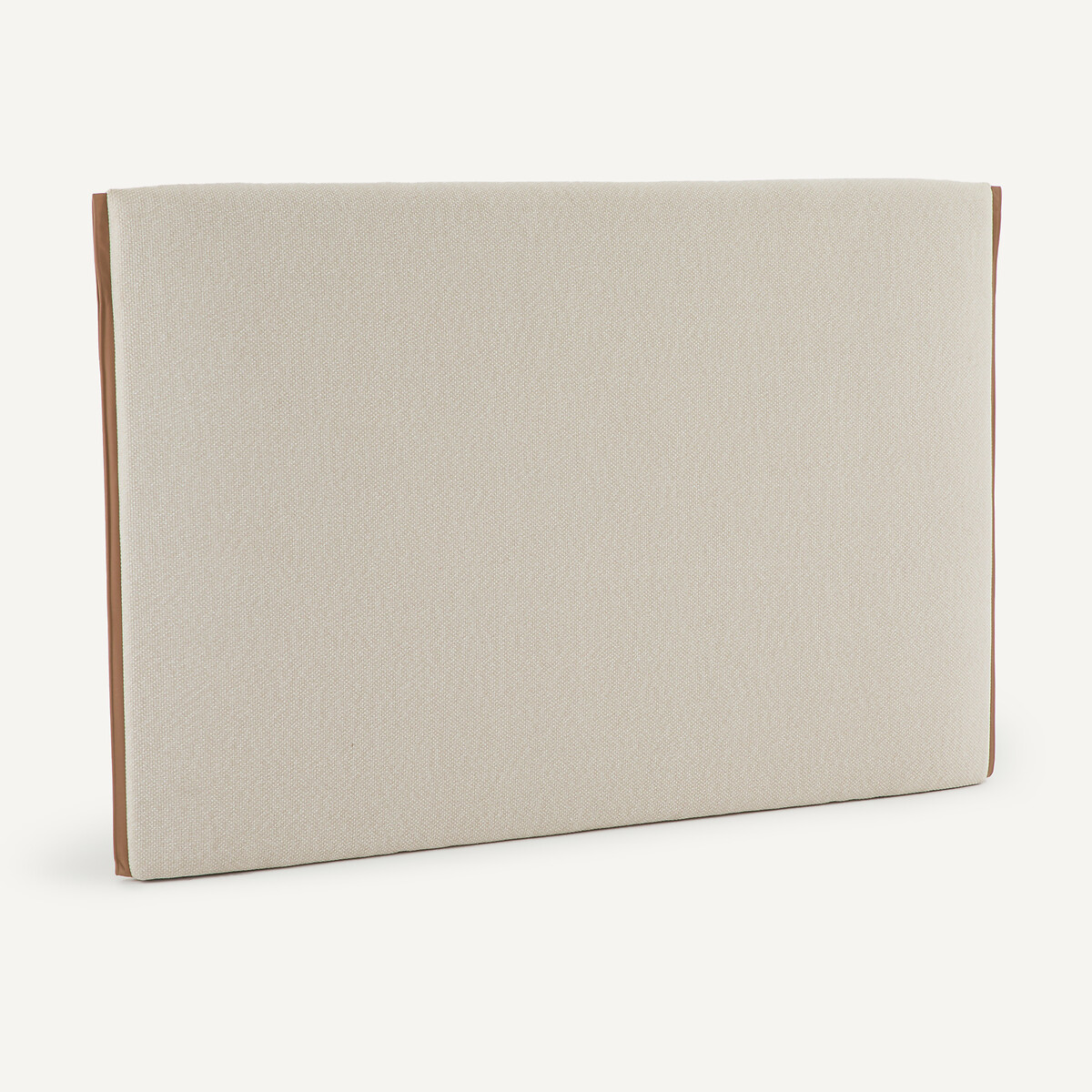 Tête de lit tweedée, finition cuir, largeur 204 cm, Abby beige chiné, AM.PM