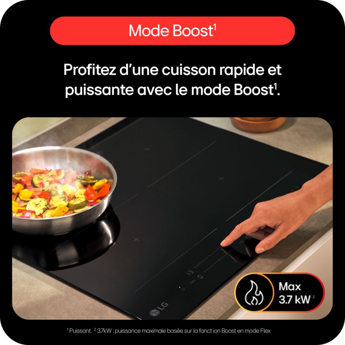 Plaque induction CBIZ2435B Flex couleur unique, LG