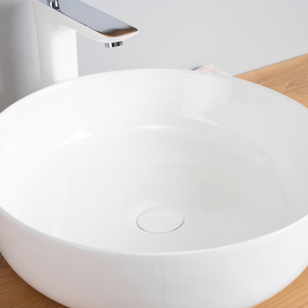 Vasque en céramique ronde 45 cm IPSO blanc, WANDA COLLECTION
