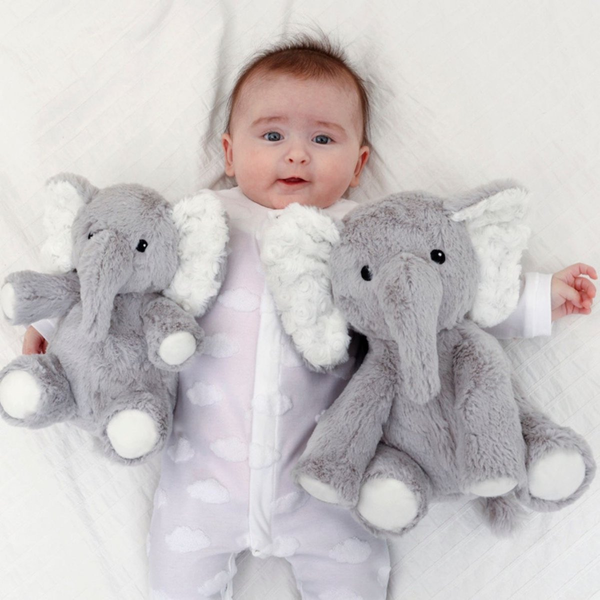 Peluche bruit blanc gris, blanc, CLOUD B