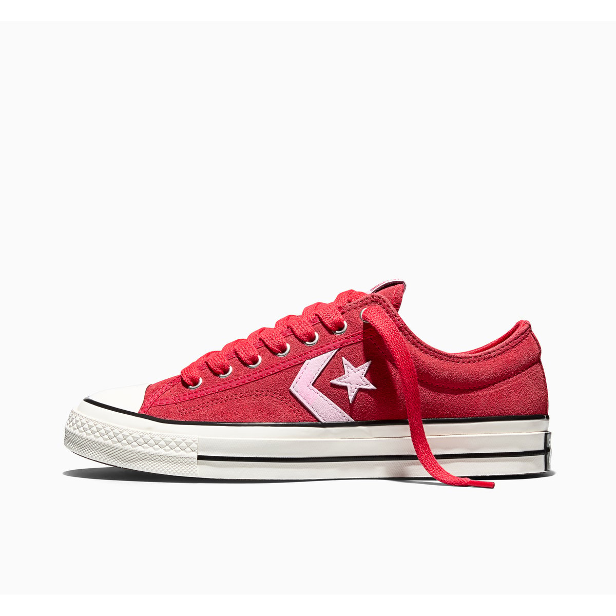 Baskets STAR PLAYER 76 SUEDE red/new found bloom pink/vintage white, CONVERSE