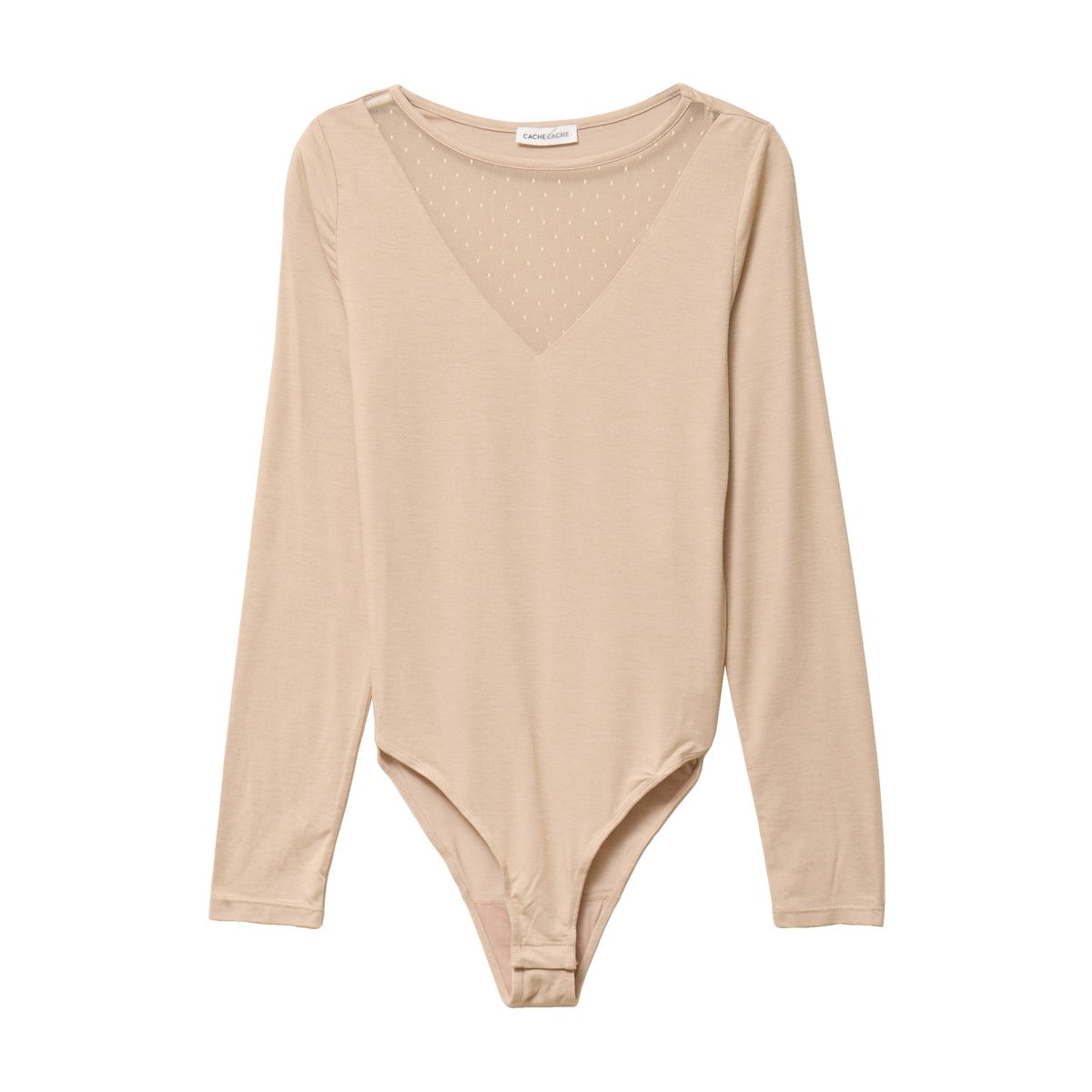 Body thermique col rond manches longues sable, CACHE CACHE