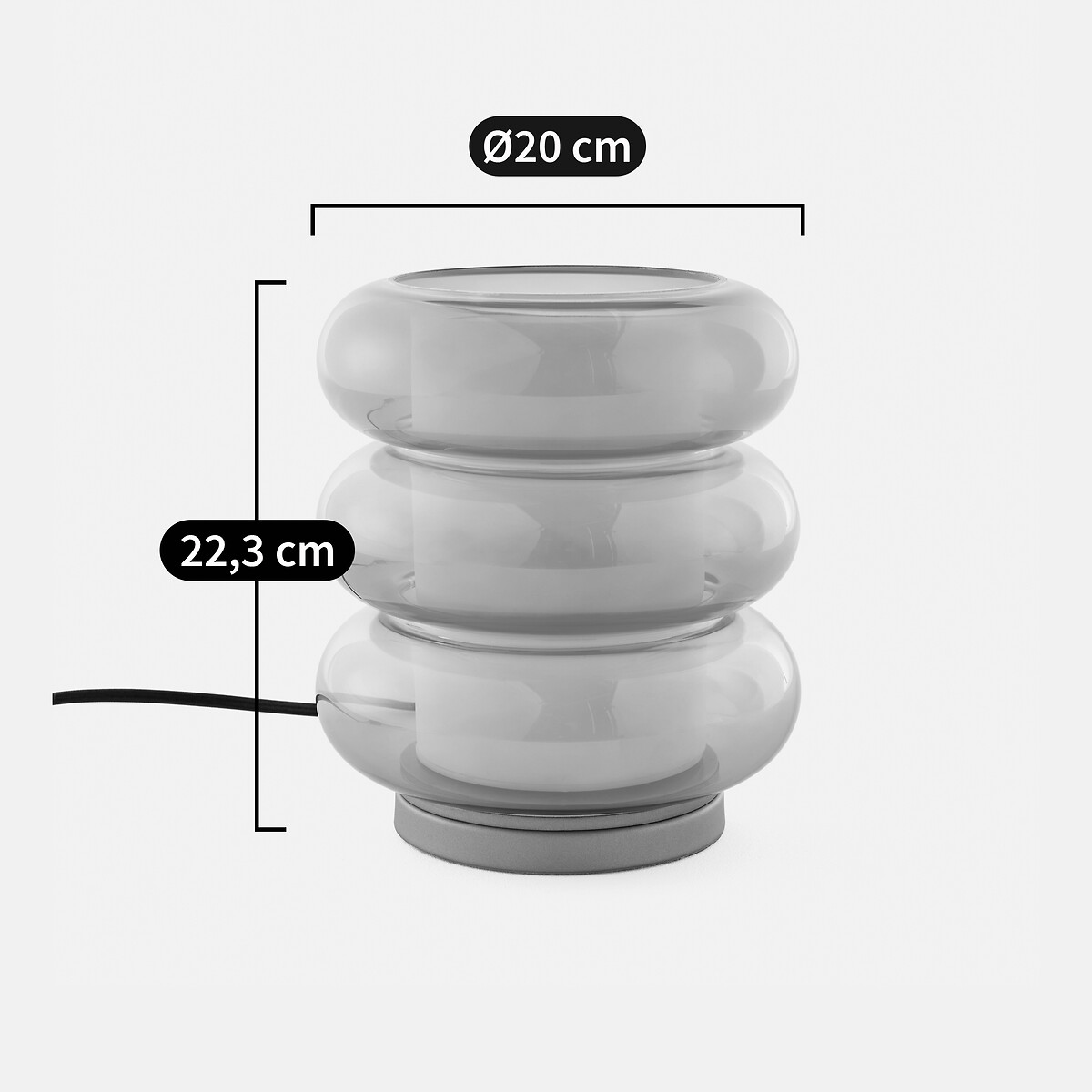 Candeeiro de mesa em vidro âmbar, Armillo âmbar, LA REDOUTE INTERIEURS