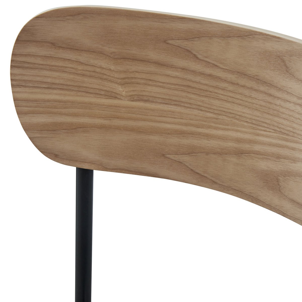 Lot de 2 chaises en bois clair, tissu et métal- JESS marron, DRAWER