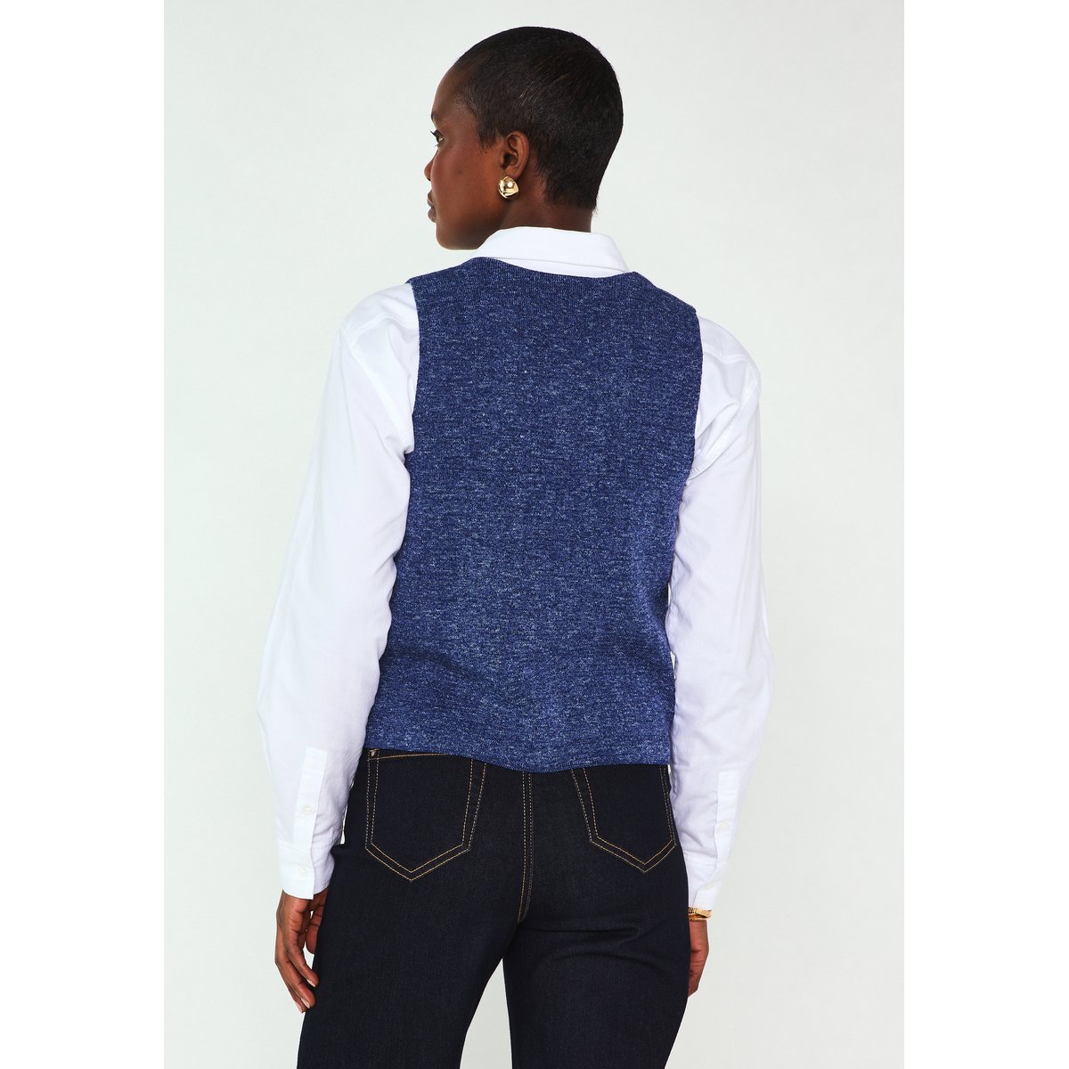 Gilet sans manches en coton mélangé PARKER stone used, Maison 123