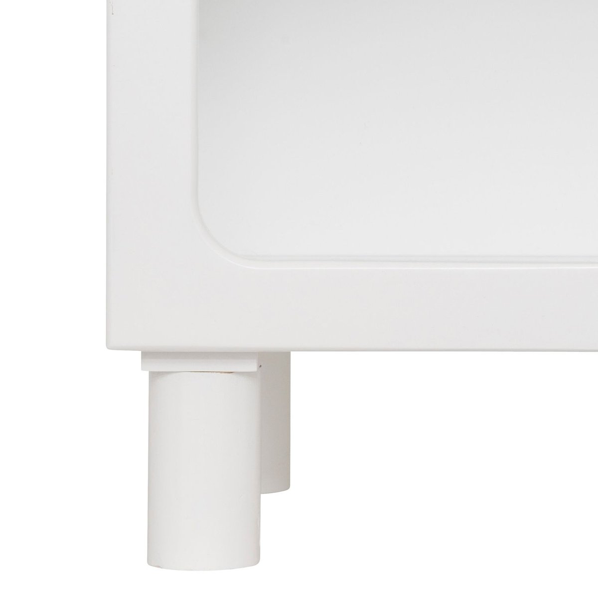 Table de chevet 1 niche en bois TARA blanc, ATMOSPHERA