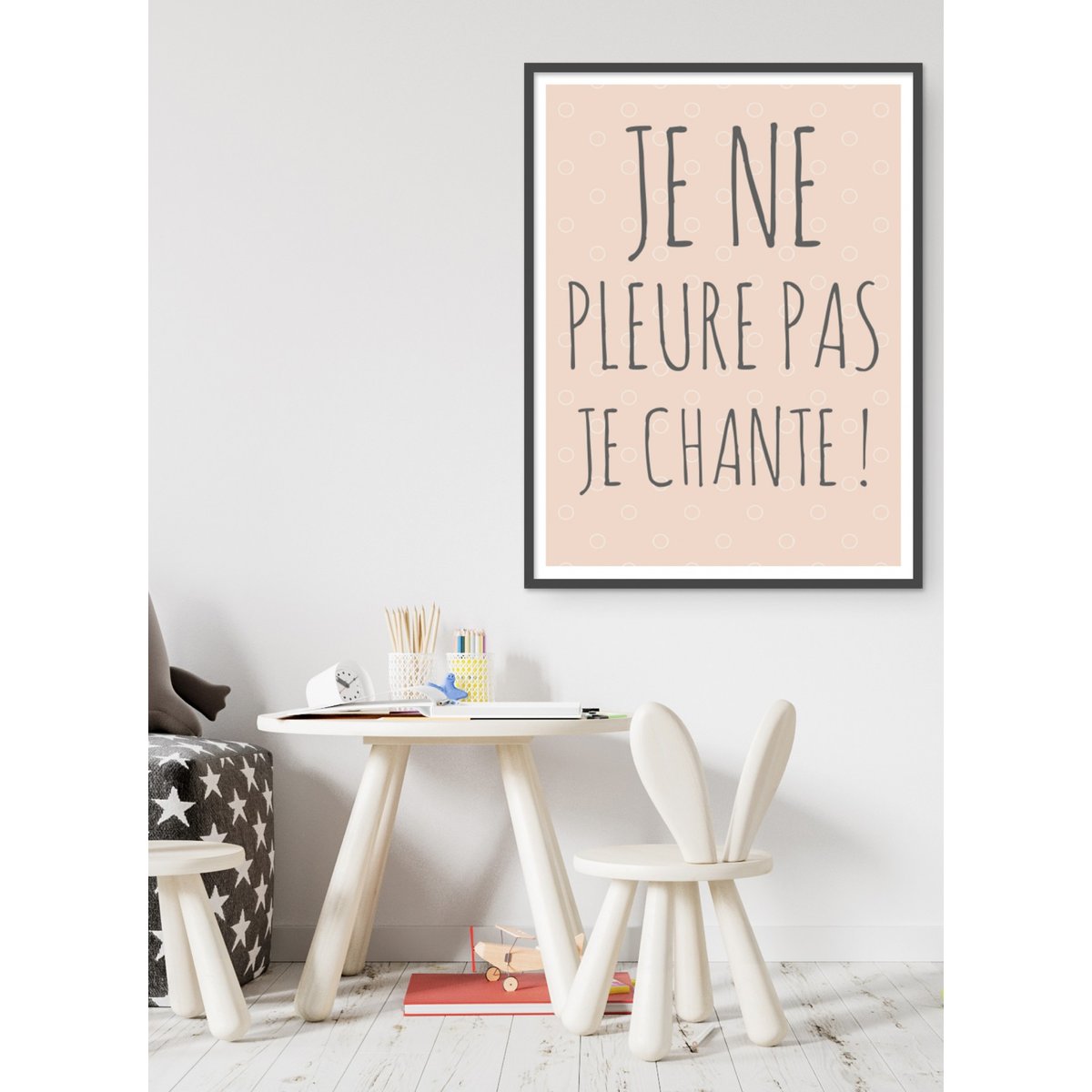 Affiche Je ne pleure pas je chante ! blanc, L'AFFICHERIE