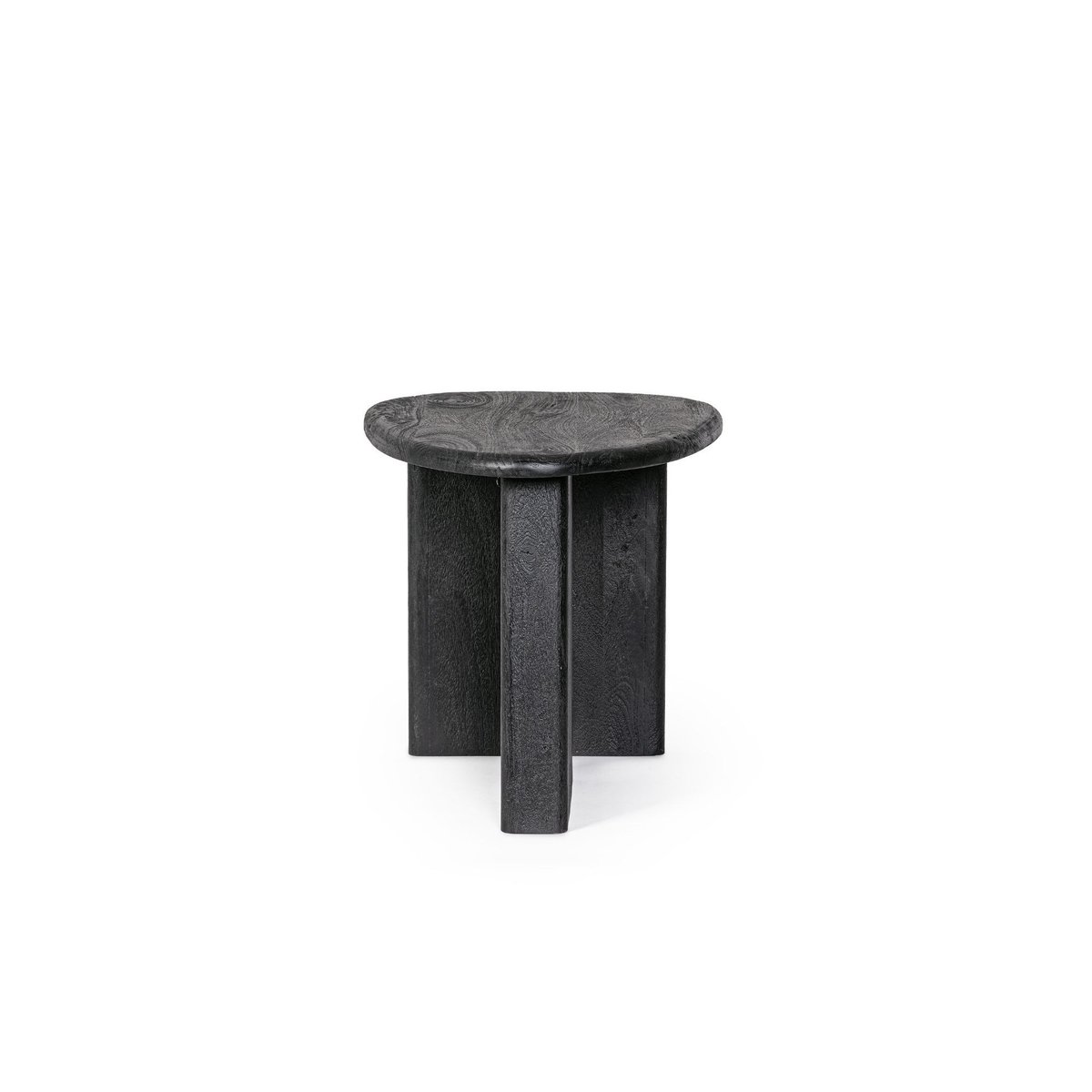Table basse de salon galet en bois de manguier L60 - JUAREZ noir, HELLIN, DEPUIS 1862