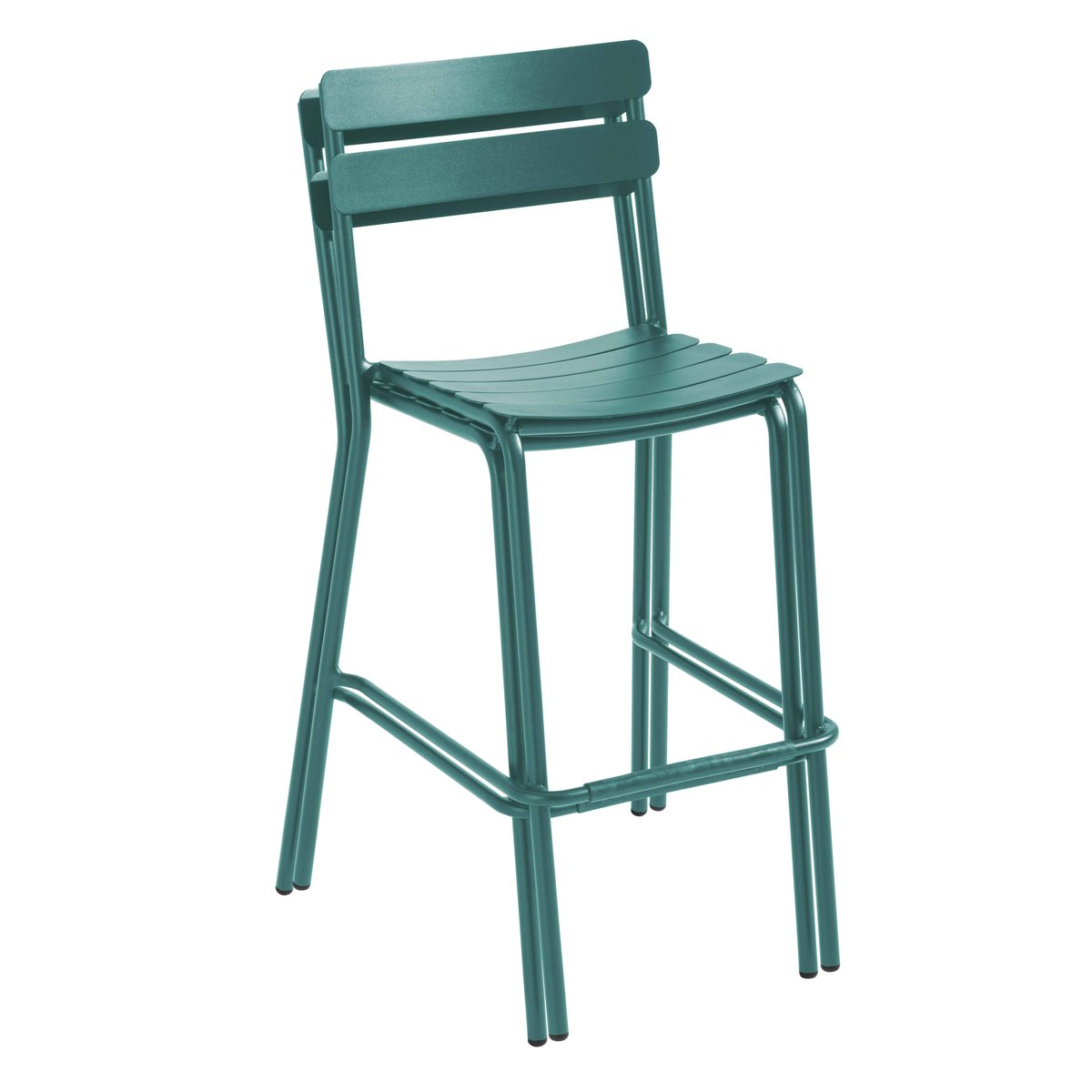 Chaise haute en aluminium, ALMADA vert foncé, OVIALA