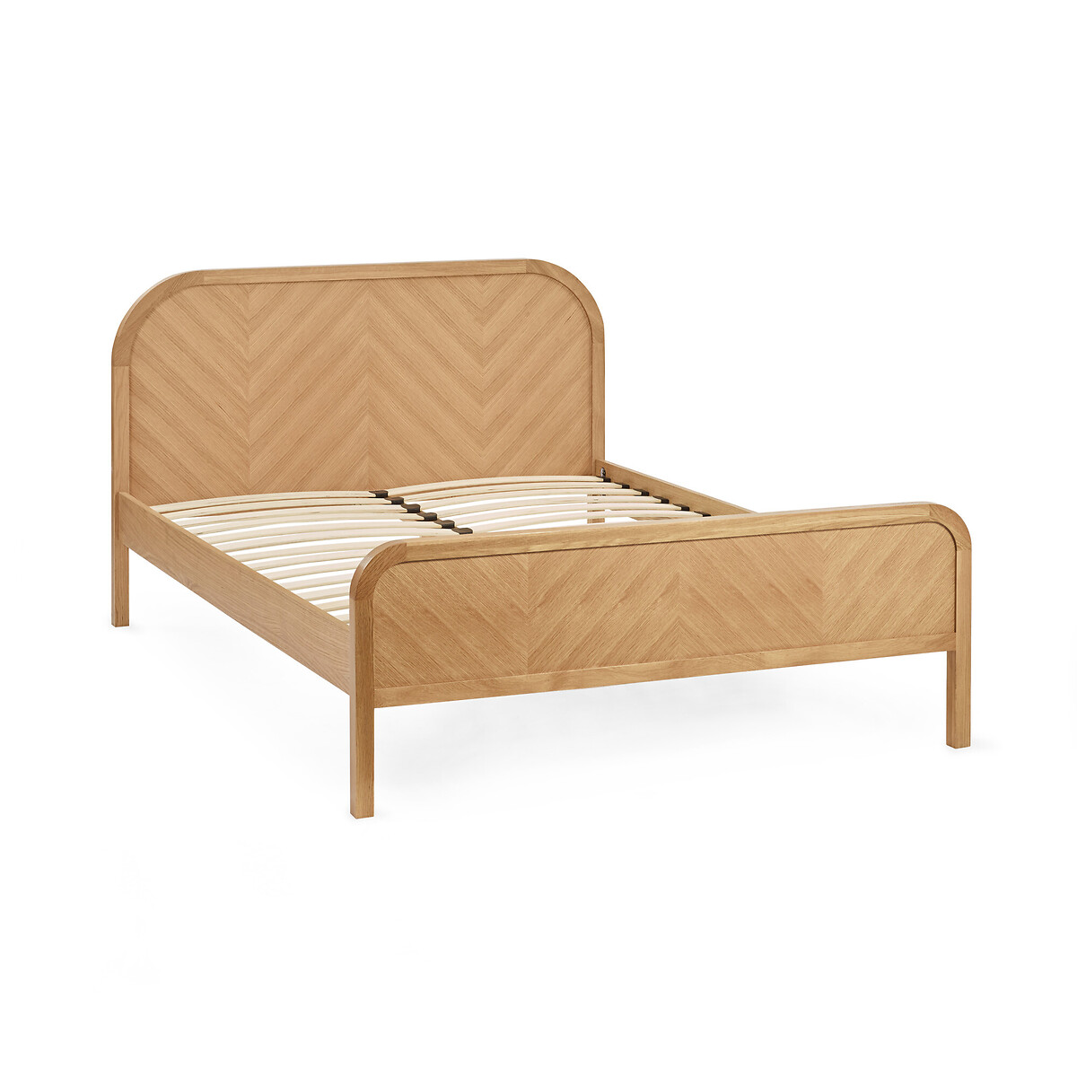 Mavi Chevron Oak Bed natural oak, SO'HOME