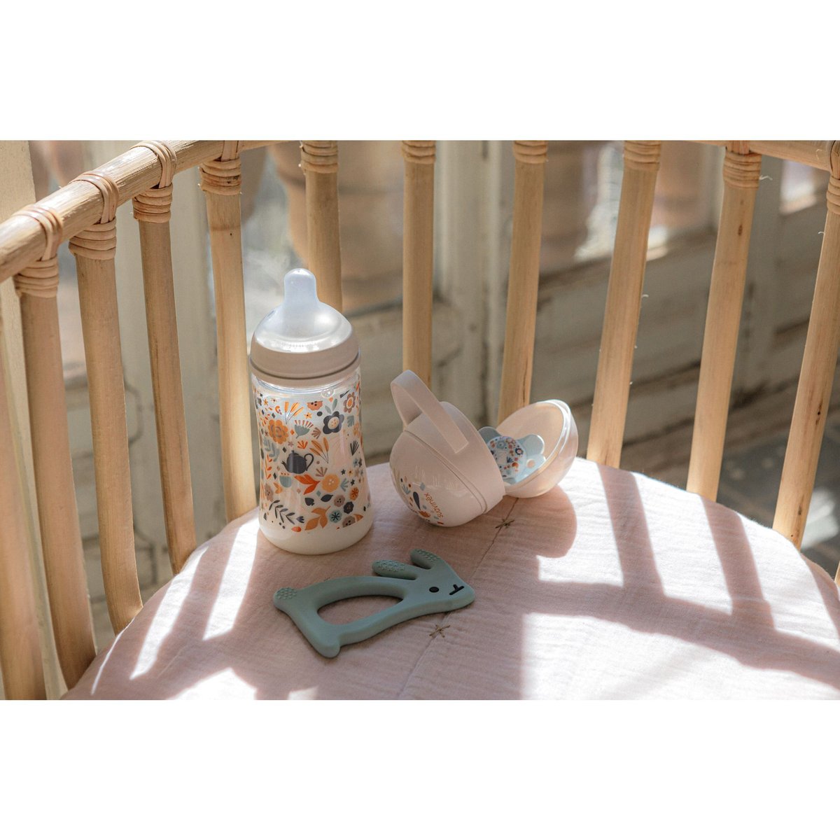 Porte-sucettes duo wonderland bleu, SUAVINEX