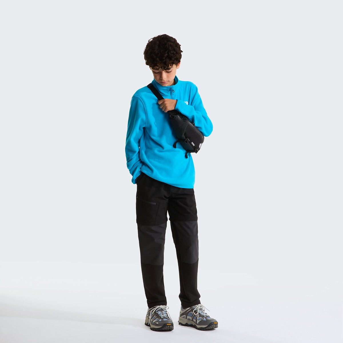 Pull polaire Glacier 1/4 zip bleu, THE NORTH FACE