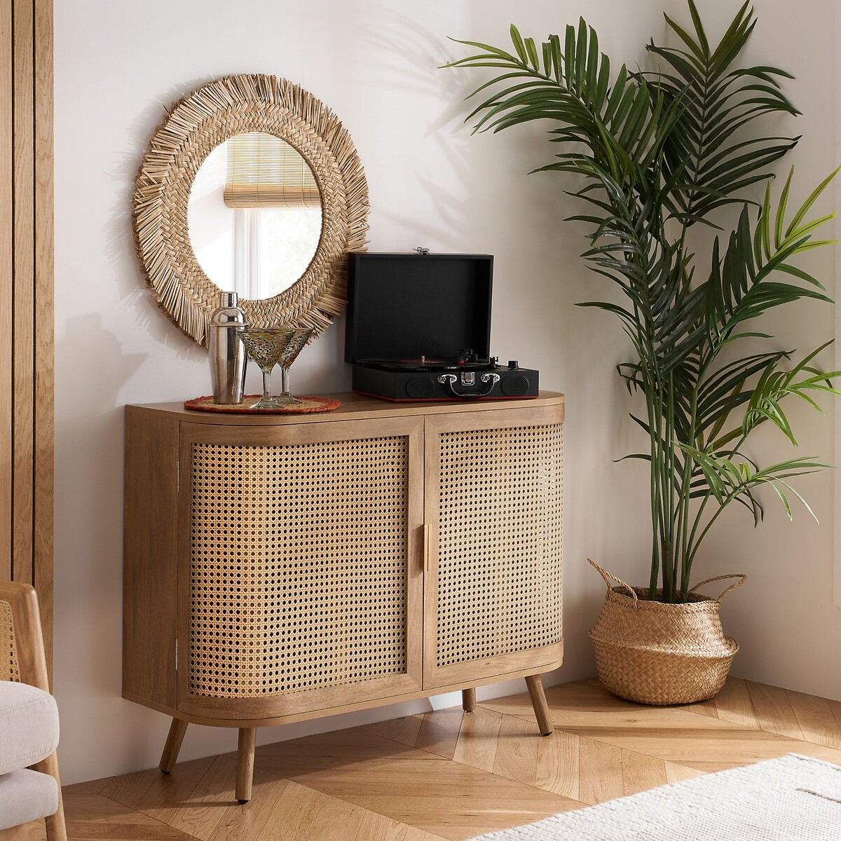 Naya Rattan 2 Door Sideboard natural oak, SO'HOME