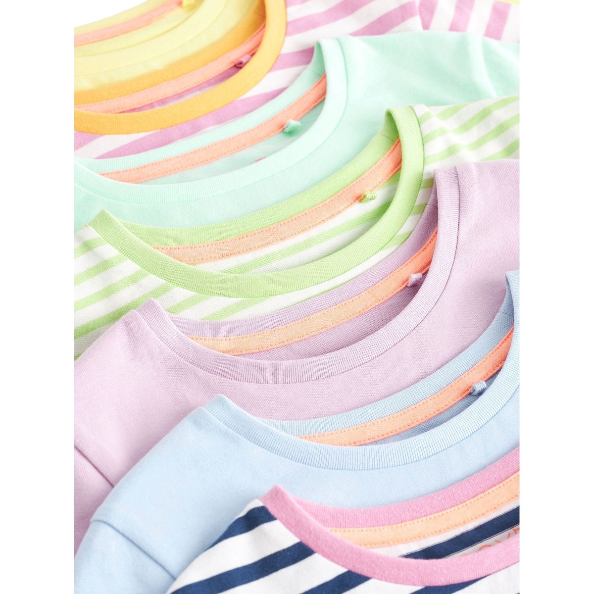T-shirts, lot de 7 rayures multicolores, NEXT