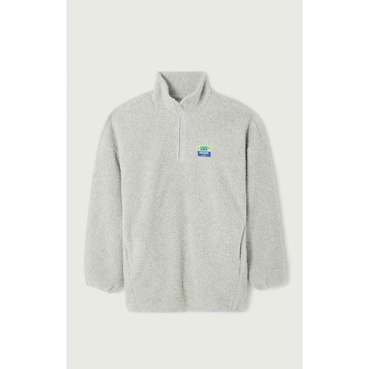 Sweat mi-long HOKTOWN gris clair, AMERICAN VINTAGE