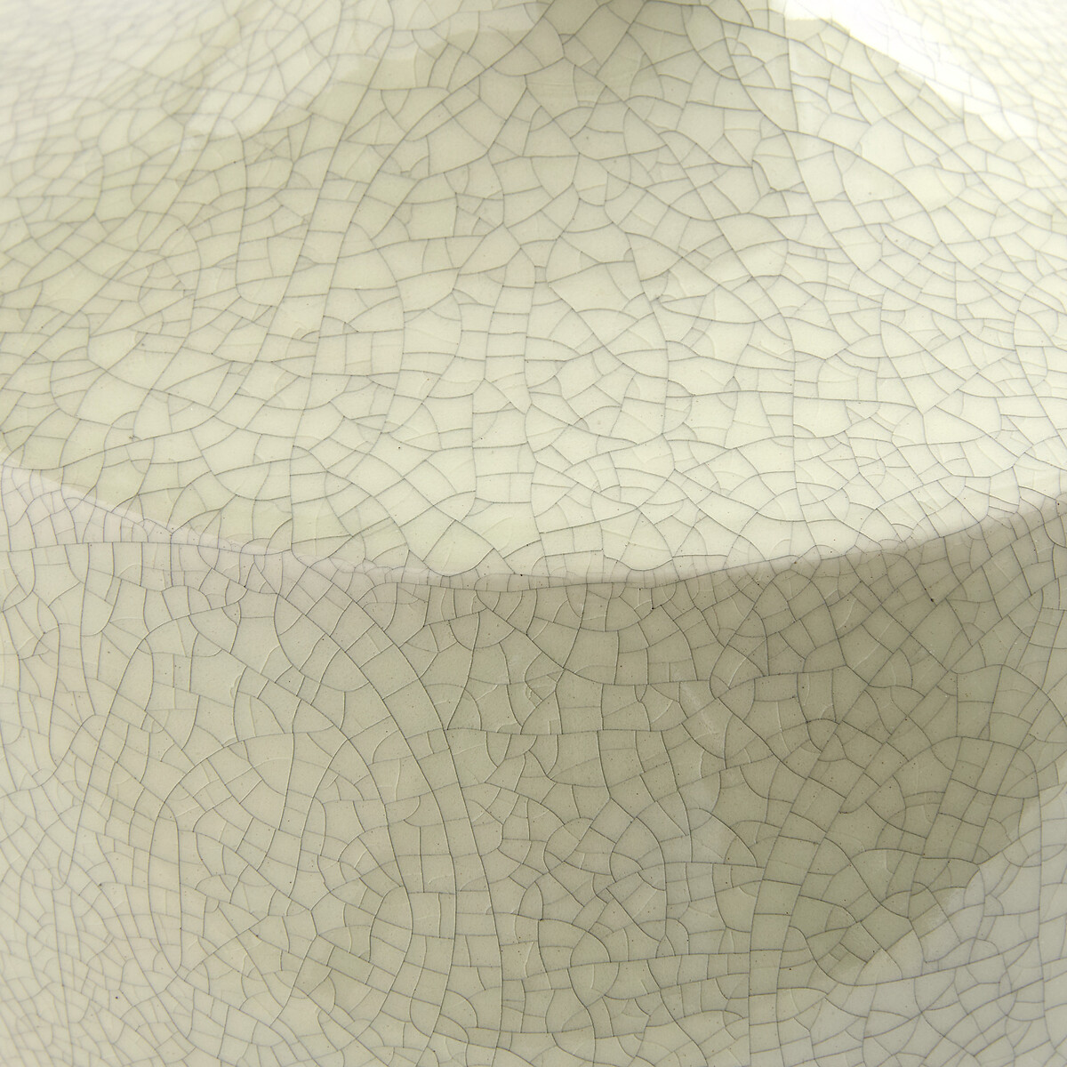 Catane crackle glaze earthenware vase, height 21.5cm ecru , AM.PM