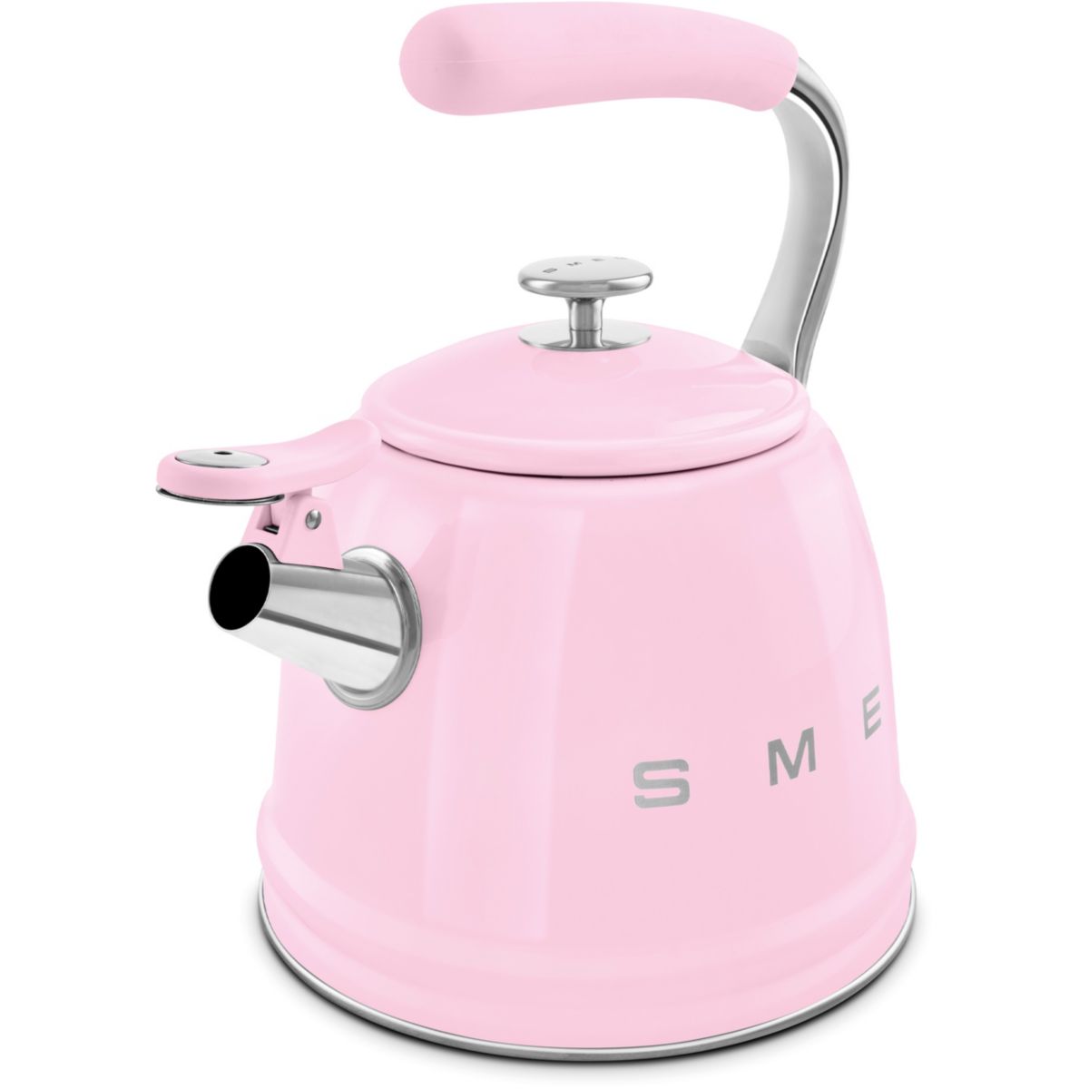 Bouilloire Sifflante 2.3L Rose couleur unique, SMEG