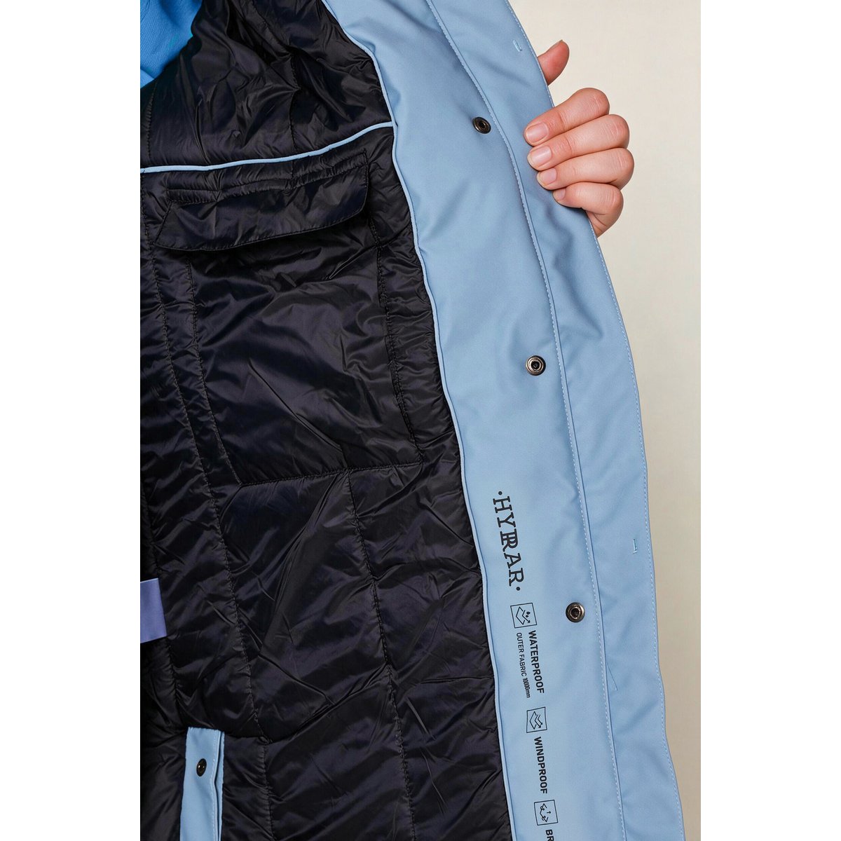 Veste technique HYPRAR à capuche gris bleu, ULLA POPKEN