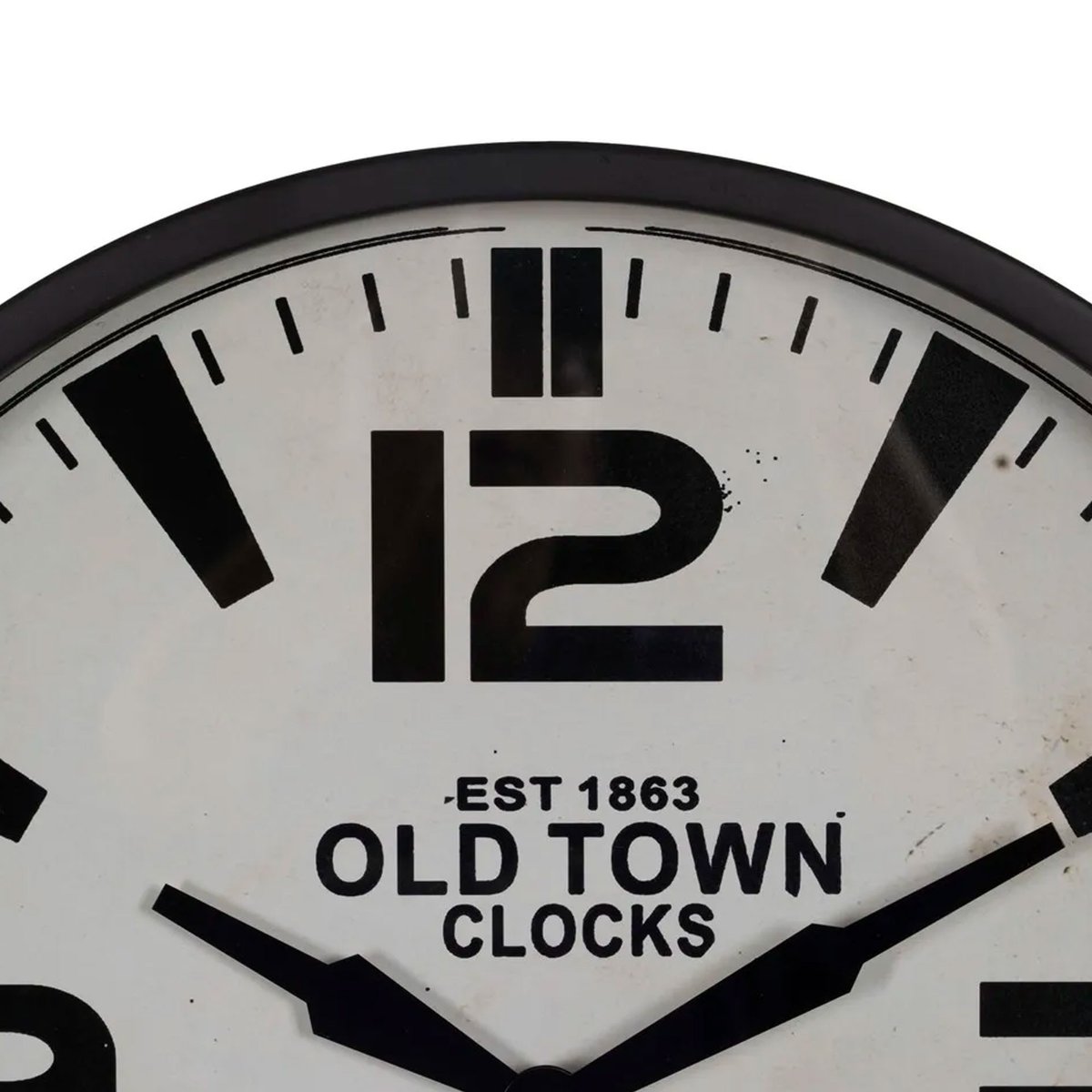 Horloge murale ronde en métal noir et blanc London 46cm noir & blanc, WADIGA