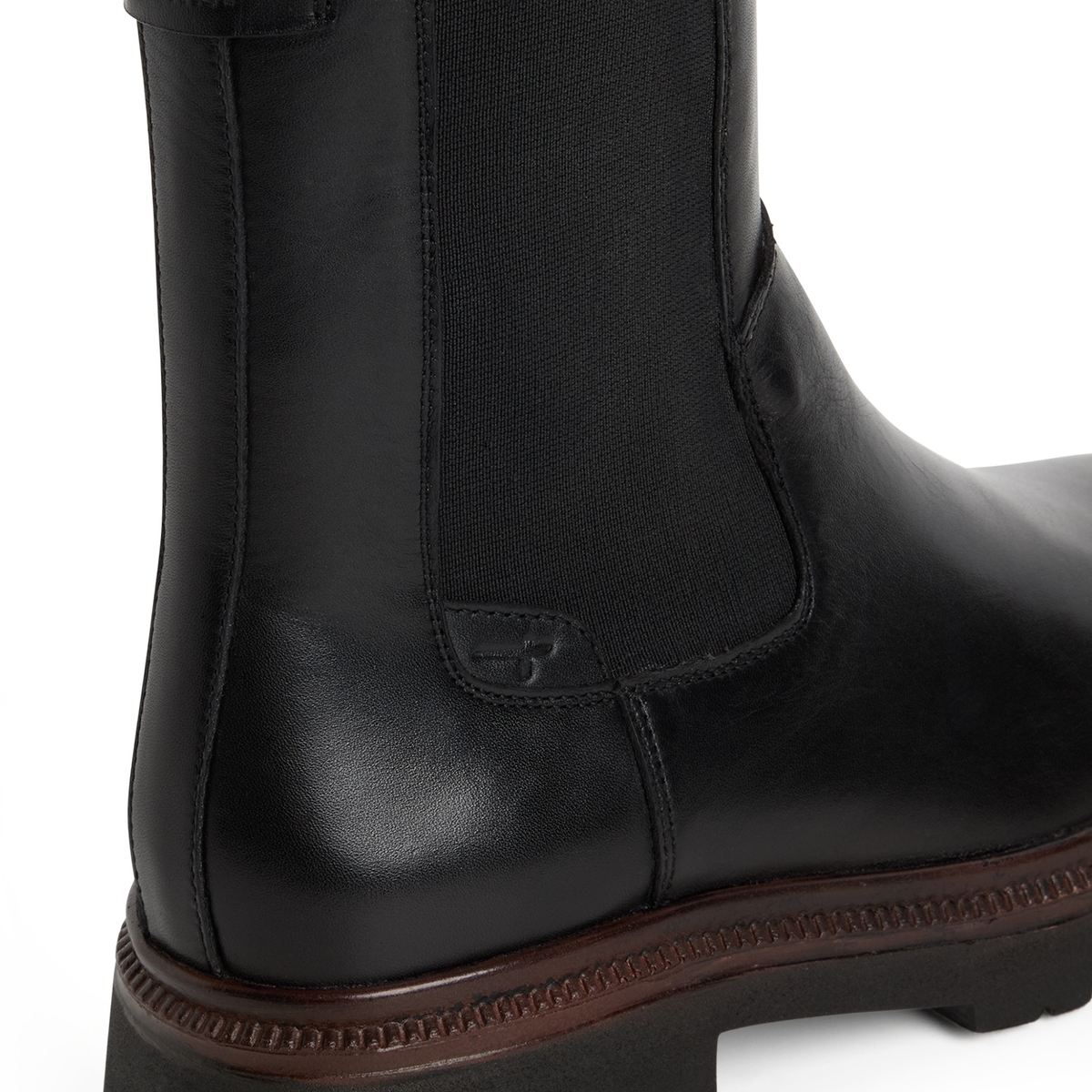 Bottine Chelsea en cuir noir cuir, TAMARIS