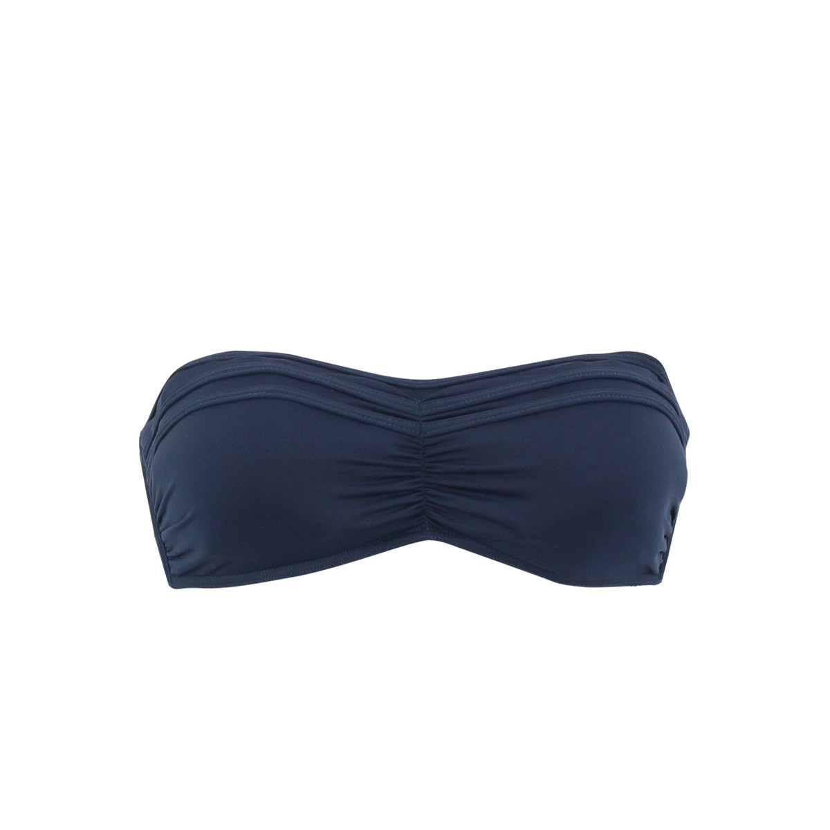 Haut de maillot bandeau à armatures GRACE marine, JANINE ROBIN