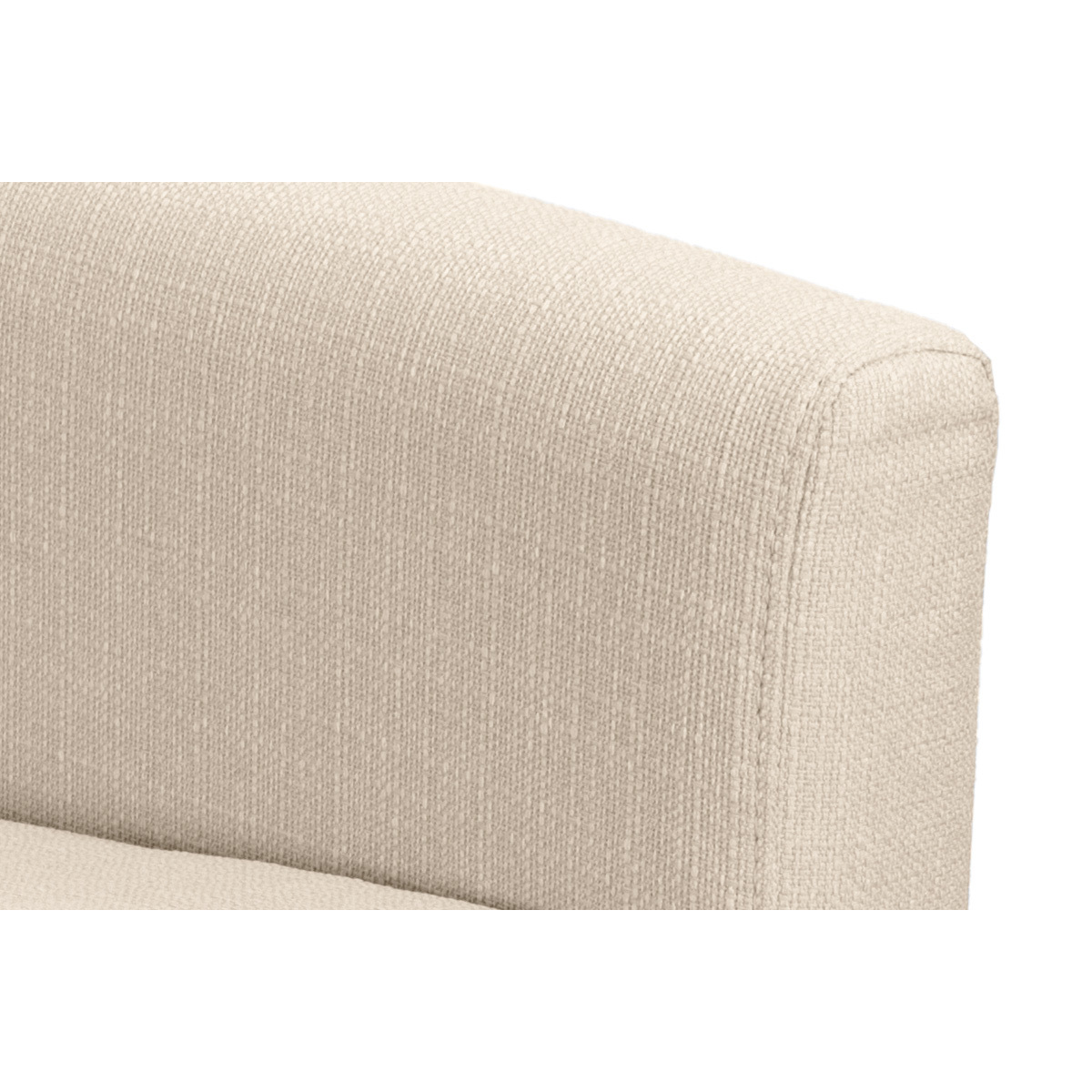 Canapé scandinave convertible 3 places avec matelas 12 cm SKANDY beige, MILIBOO