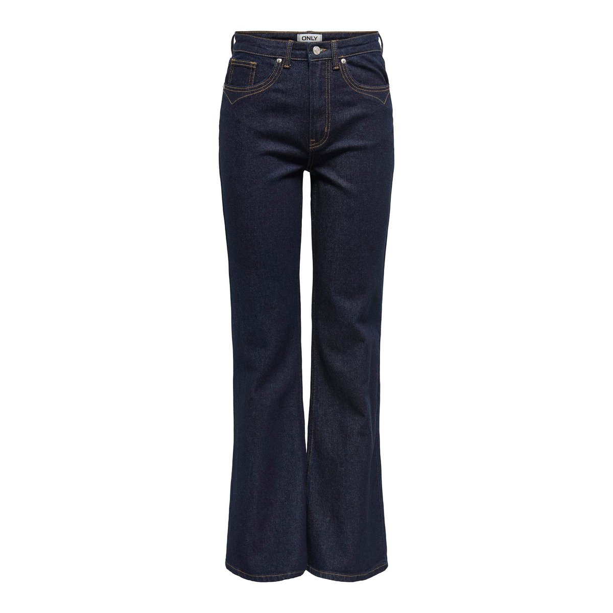 Jean Flared dark blue denim, ONLY