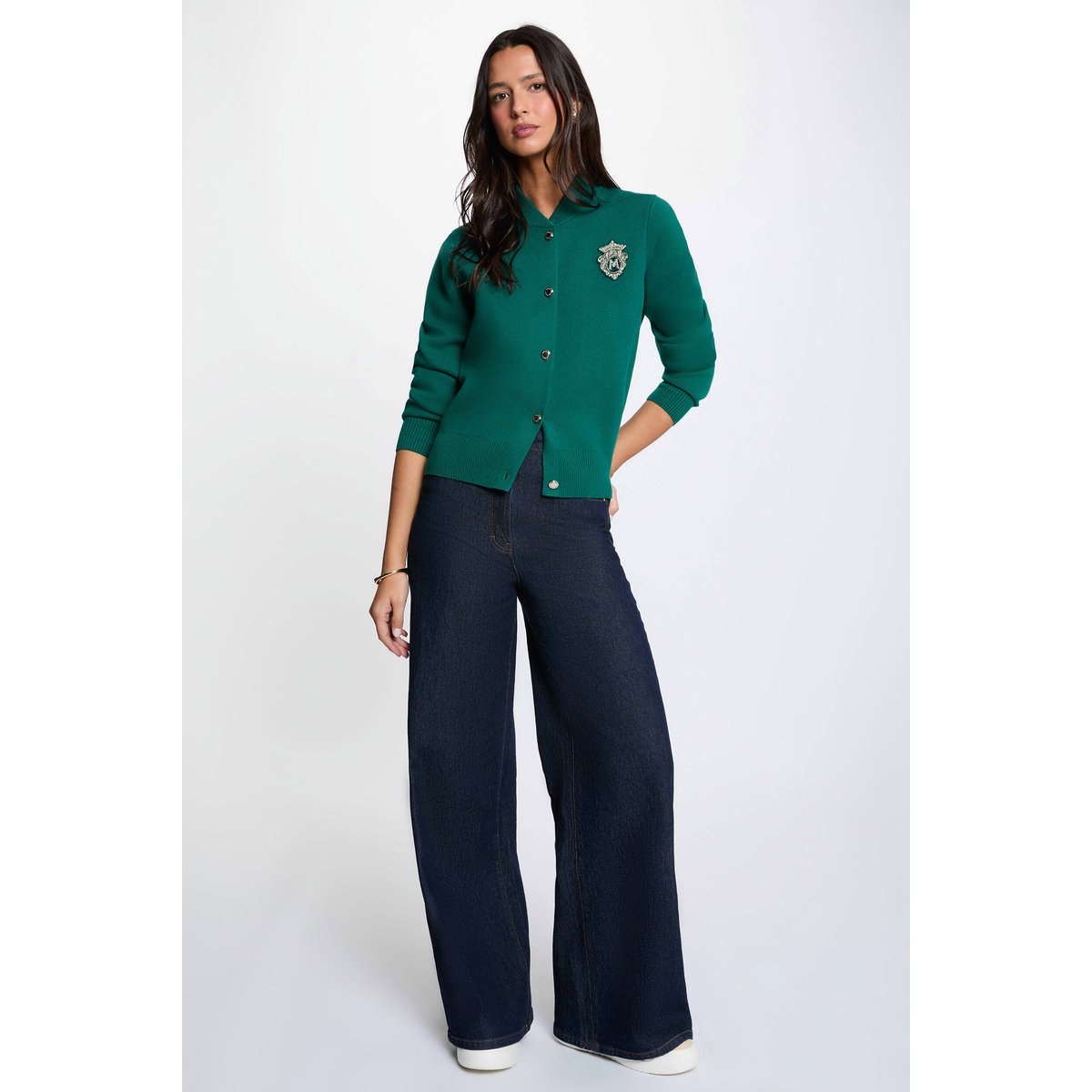 Pull col teddy vert, MORGAN