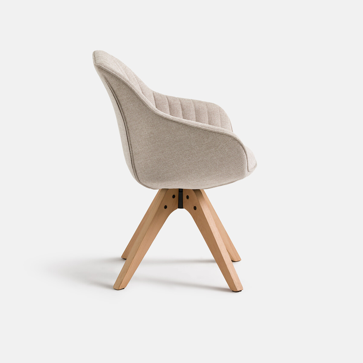 Fauteuil de bureau rotatif Jimeo ecru, LA REDOUTE INTERIEURS