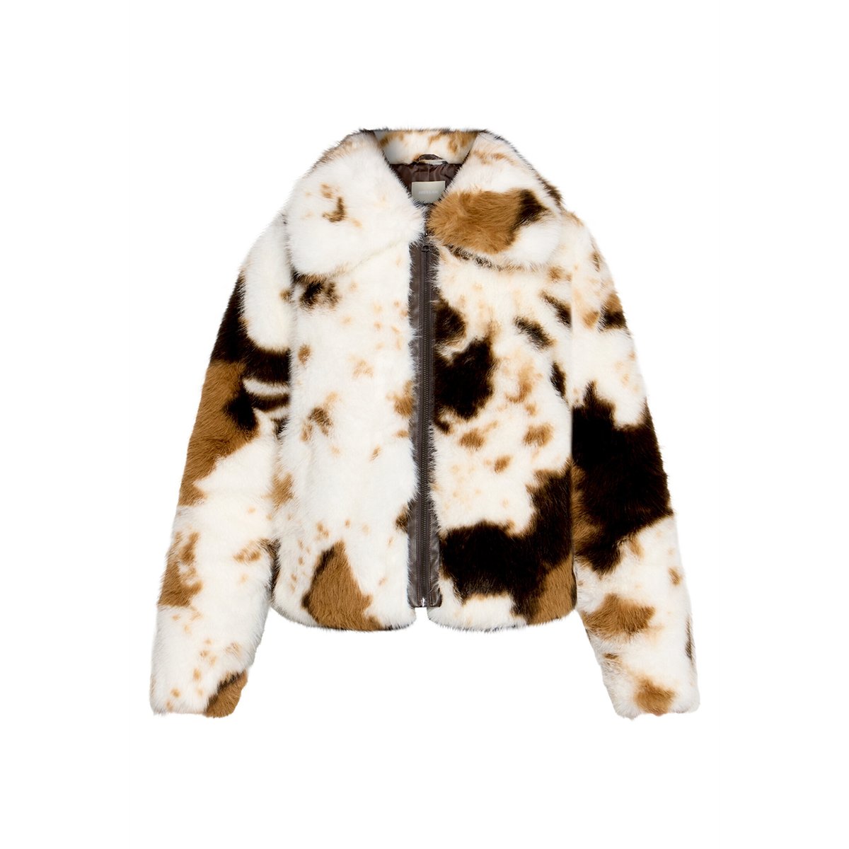 Veste en peluche à poches beige/marron, AMBER & JUNE