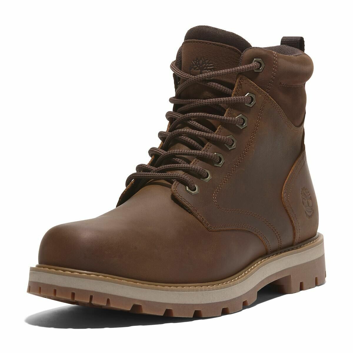 Bottines à lacets en cuir BRITTON ROAD MID LACE marron, TIMBERLAND