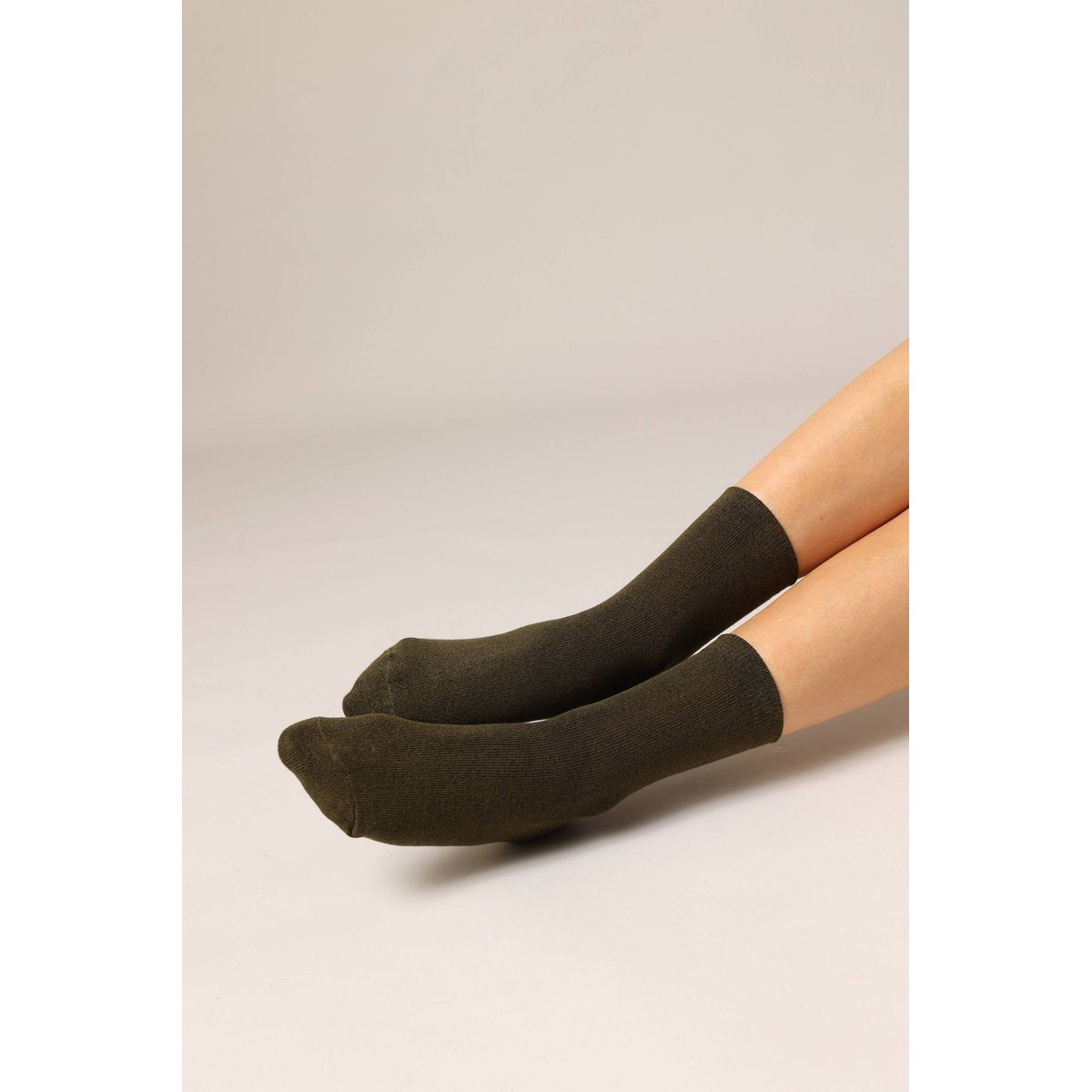 Lot de 3 paires de chaussettes pailletées
 ANINA khaki, DEELUXE