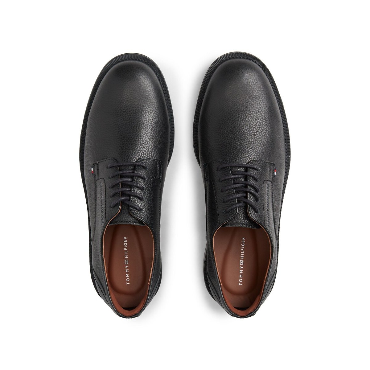 Derby eleganti in pelle nero , TOMMY HILFIGER