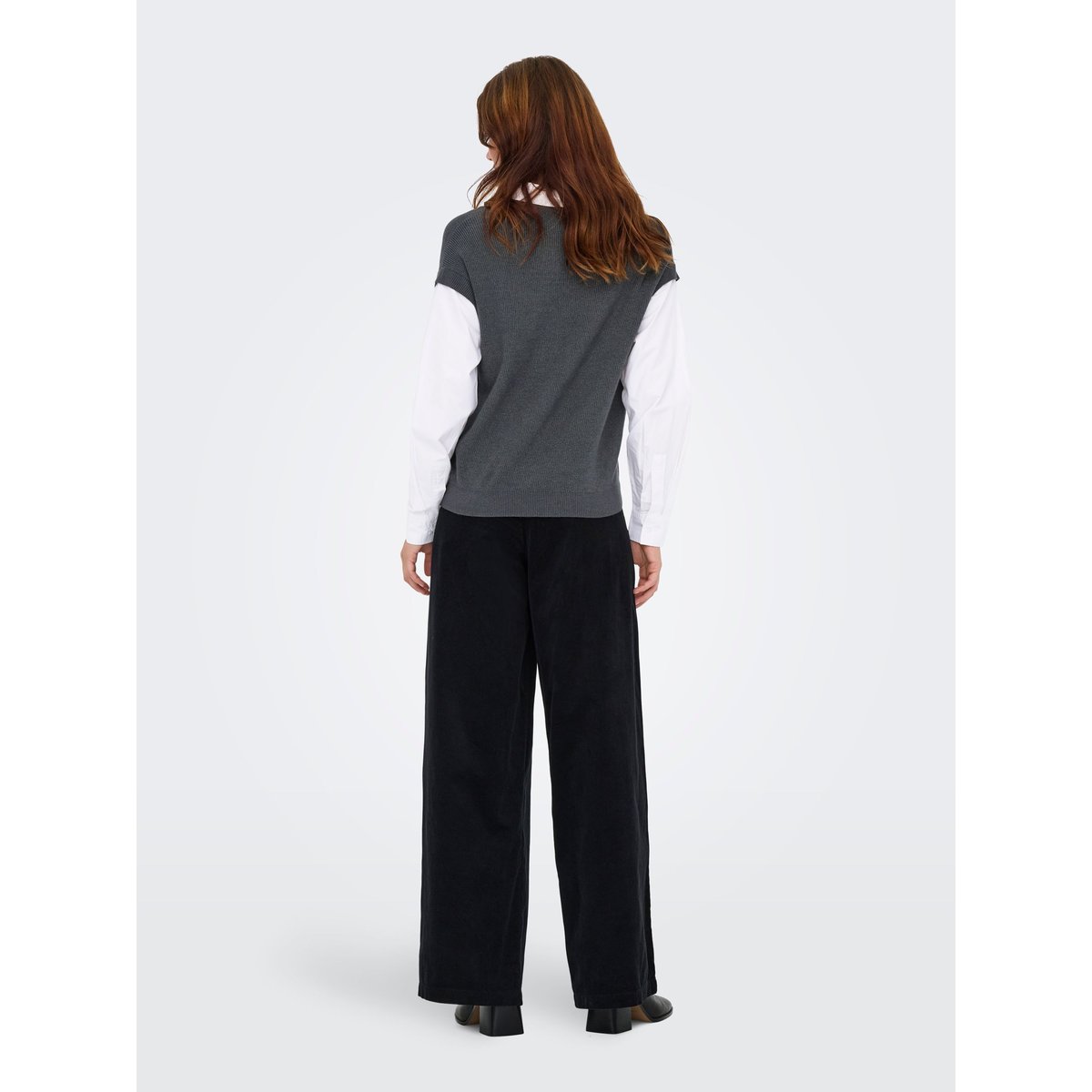 Gilet dark grey melange, ONLY