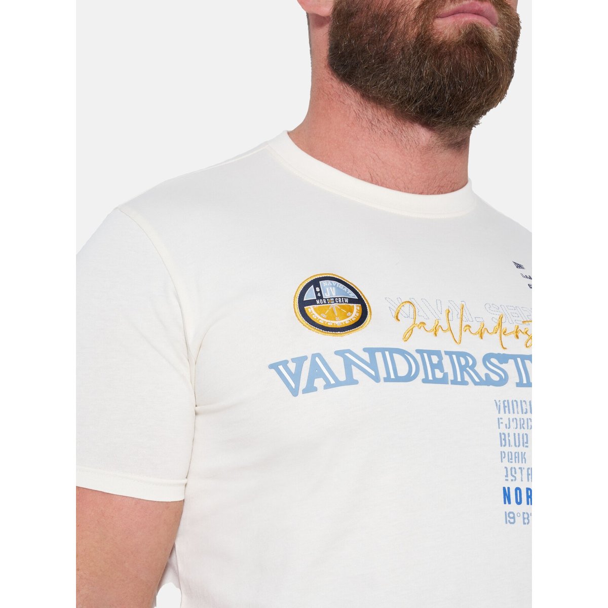 T-shirt FLYSEN écru, JAN VANDERSTORM