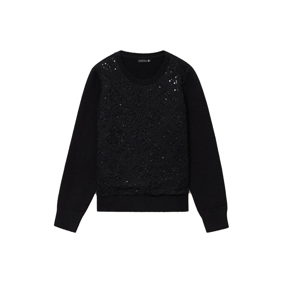 Pull col rond noir, BREAL