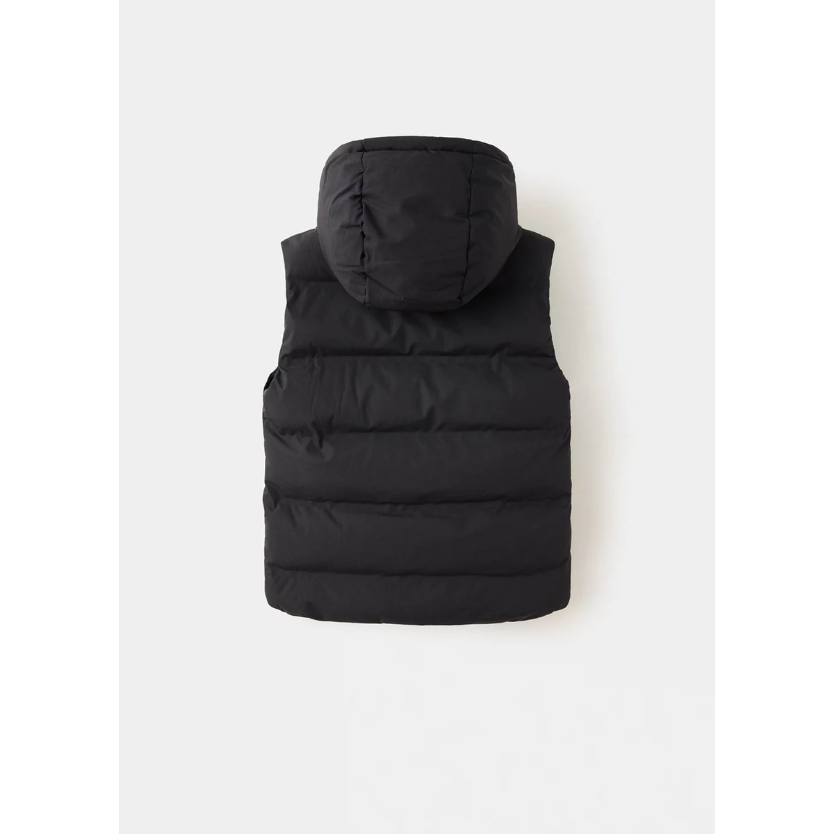 Gilet matelassé à capuche noir, MANGO KIDS